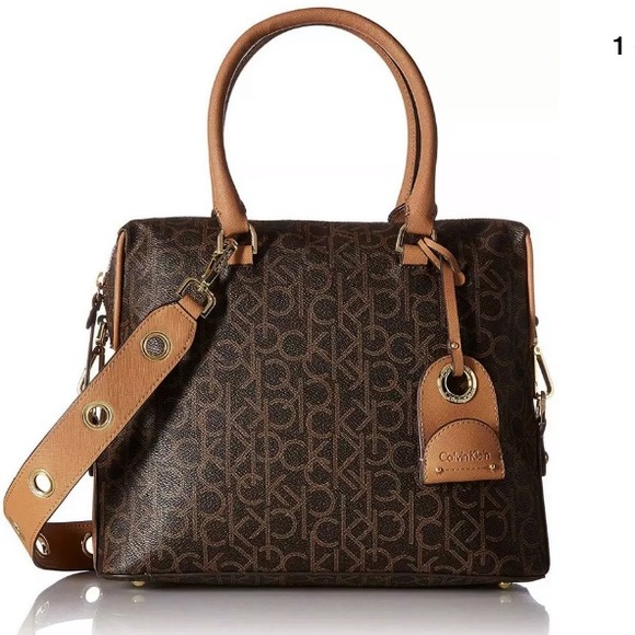 Calvin Klein Sabrina Monogram Satchel Brand New - Picture 1 of 6